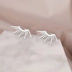 Náušnice s peckou ve tvaru půlkruhu Slunce stříbrné