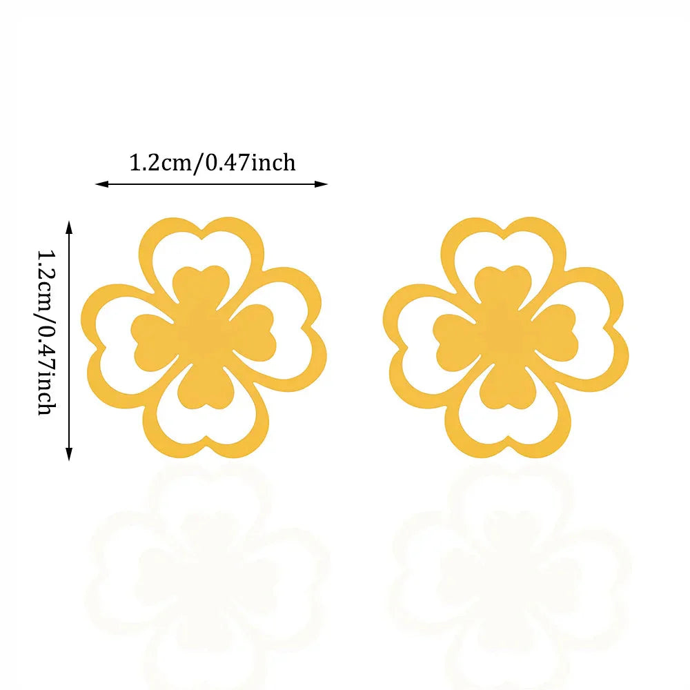 Øredobber med fireblads kløverblad