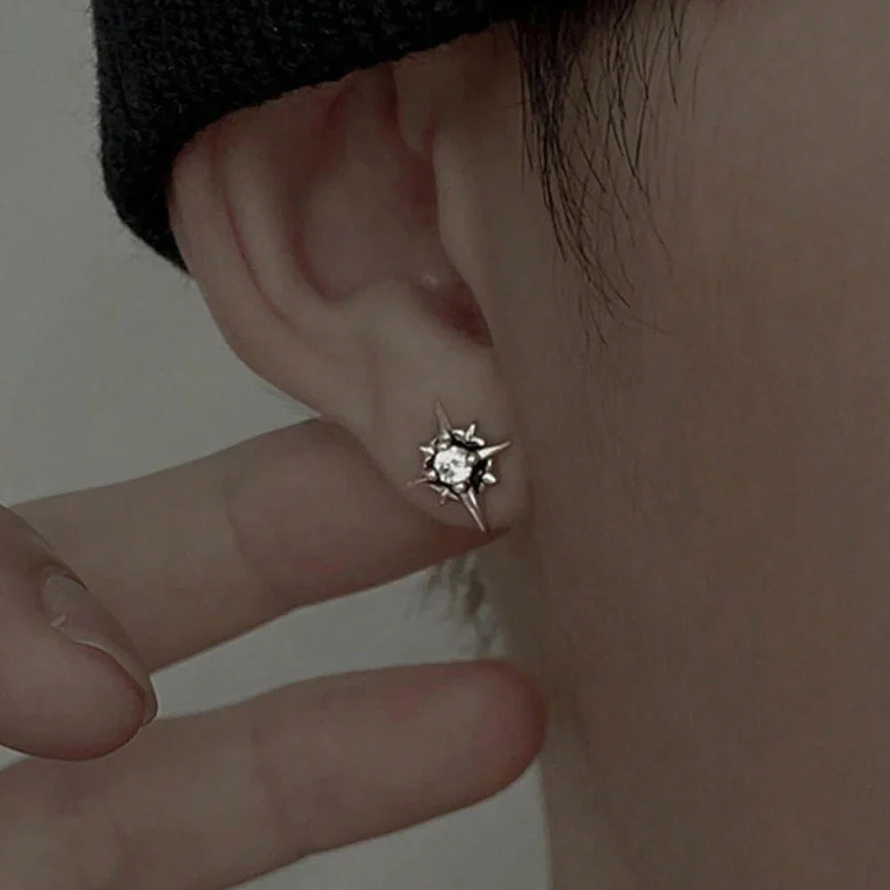 Boucles d'Oreilles Clou Etoile pour Homme
