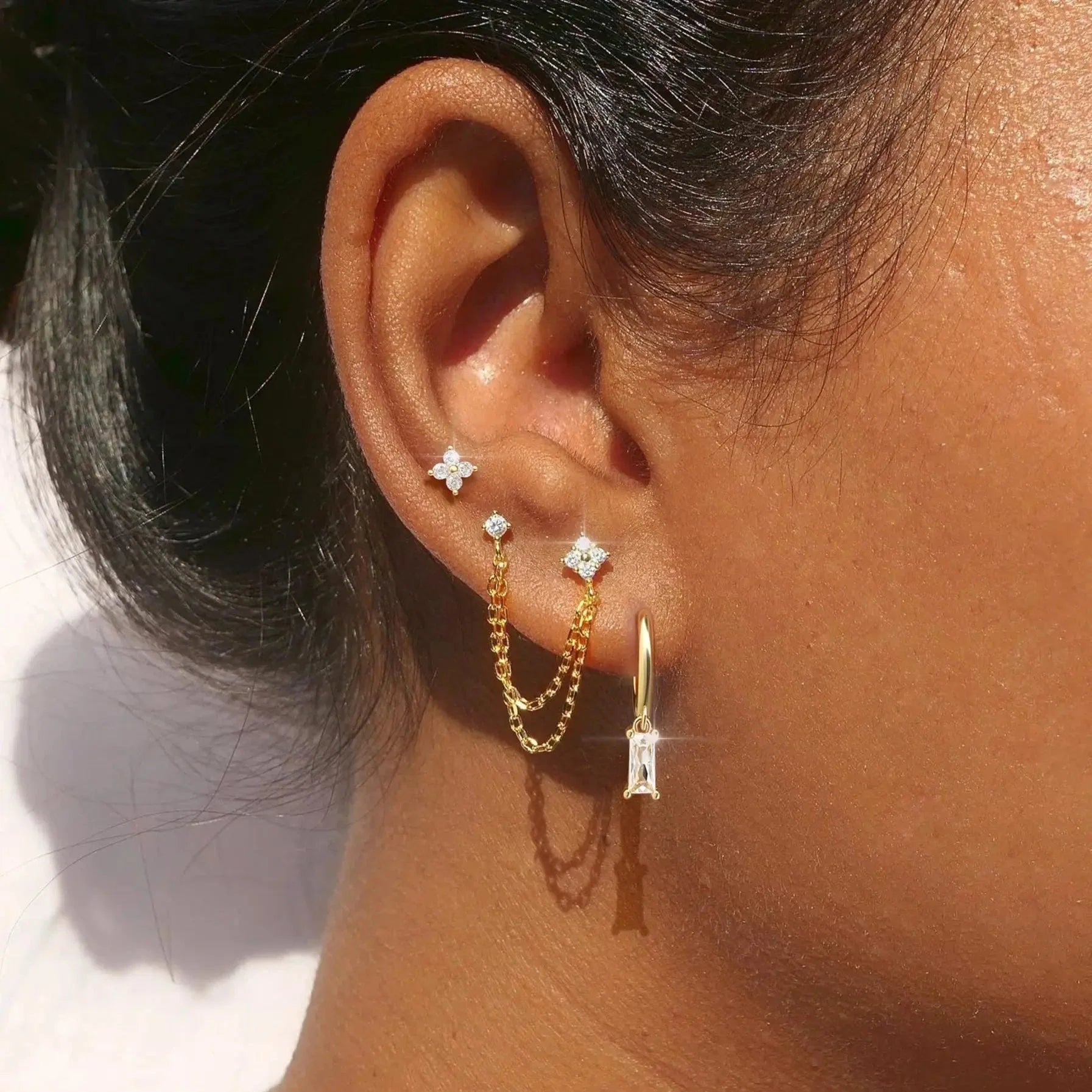 Ørestikker med stjerneformede krystaller