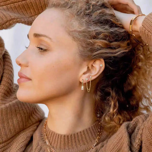 Øredobber med stjerneformede krystallnitter