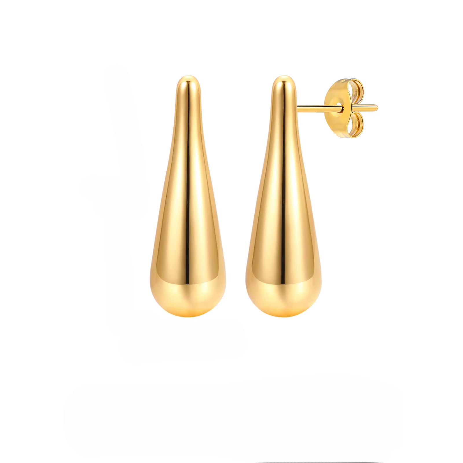 Boucles d'Oreilles Clou Fine Goutte d'Eau