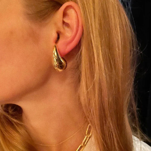 Ørestikker Dråbeformet Guld