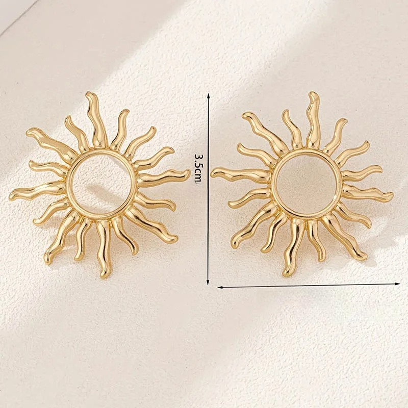 Boucles d'Oreilles Clou Soleil Femme
