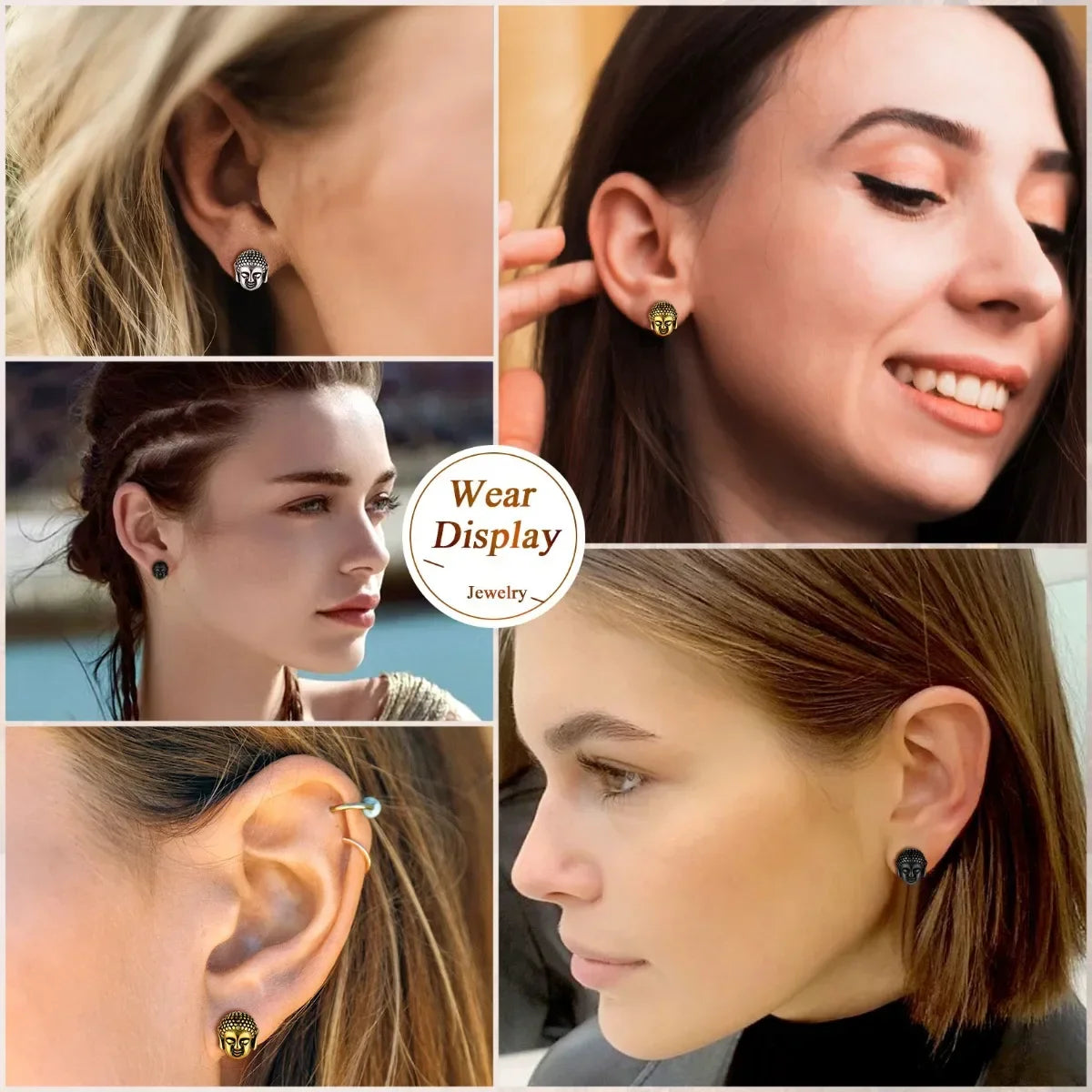 Ørestikker med Buddha-hoved