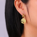 Øreringe Creoler Livets Træ Hængende guld