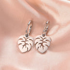 Øredobber Kreoler Palmeblad sølv