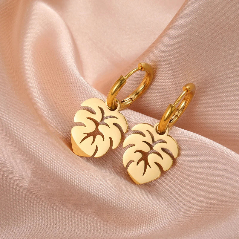 Øredobber Kreoler Palmeblad