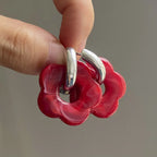 Creol-øreringer med blomst i harpiks