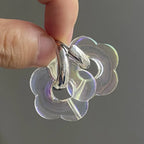 Creol-øreringer med blomst i harpiks