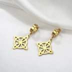 Náušnice kruhy visací Uzlík čarodějnice Ochrana žena Wicca zlaté