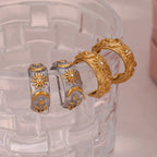 Retro Solsølv Creol Øreringe