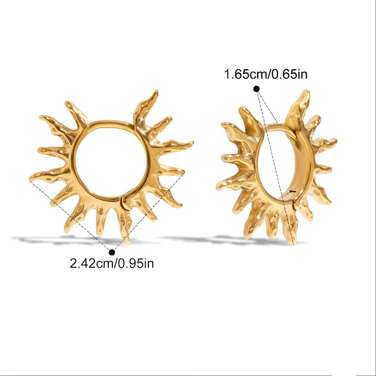 Boucles d'Oreilles Créoles Soleil