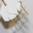 Kors Zircon Creol Øreringe 