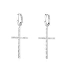 Kors Zircon Creol Øreringe 