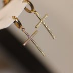 Kors Zircon Creol Øreringe 