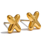 Personlige øreringe med initial x