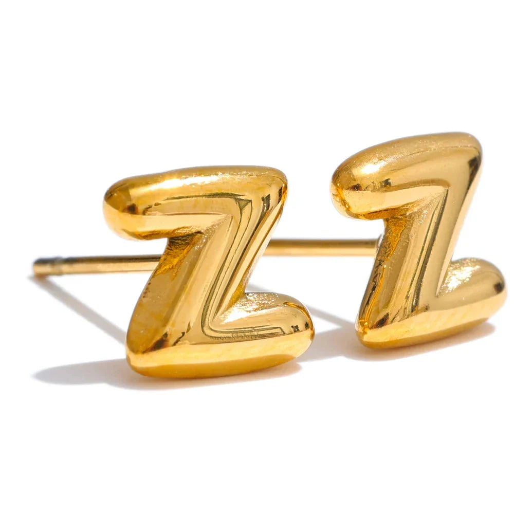 Personlige øreringe med initial z
