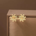 Náušnice Sněhová Vločka Pecky pro Ženy zlato