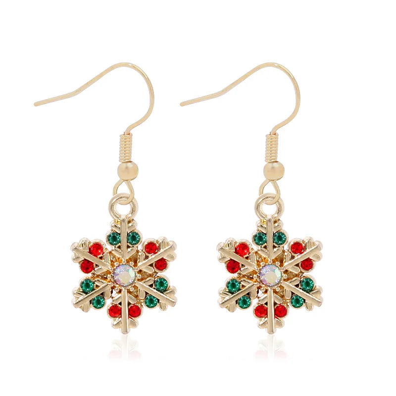 Øredobber med hengende snøfnugg i zirkon for kvinner stil 3