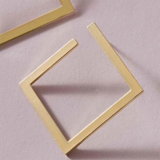 Geometriske Øreringe i Guld