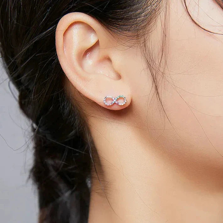 Multifarvede uendelige øreringe