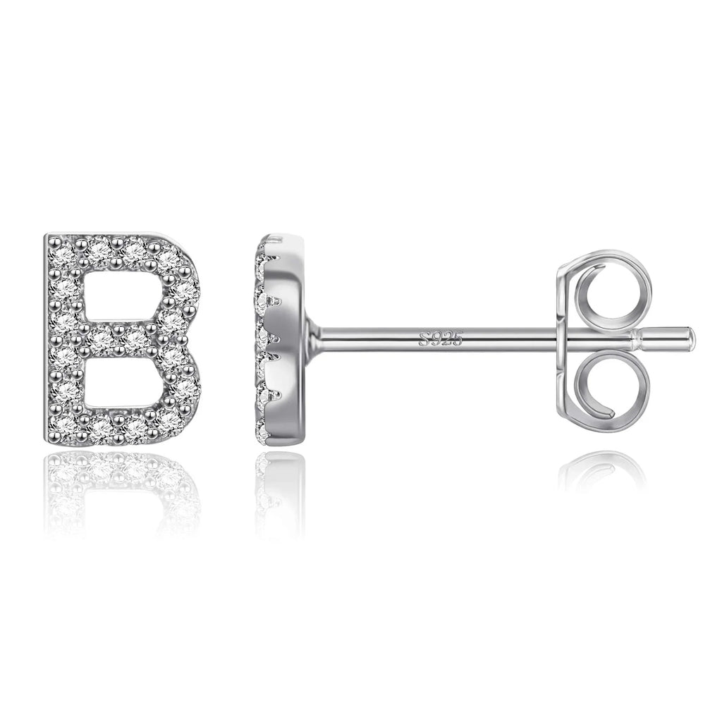 Initialörhängen silver b