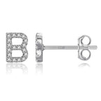 Initialörhängen silver b