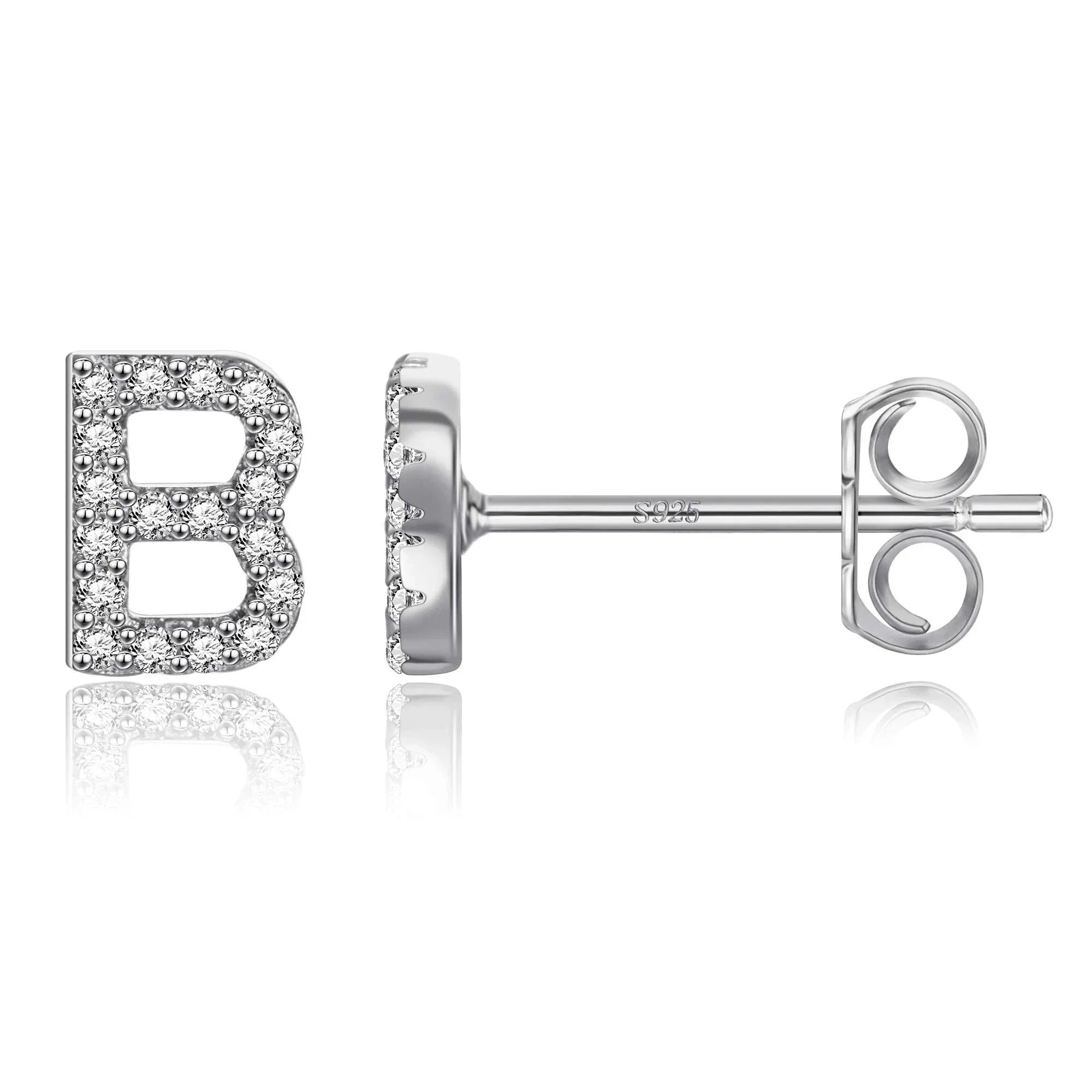 Initialörhängen silver b