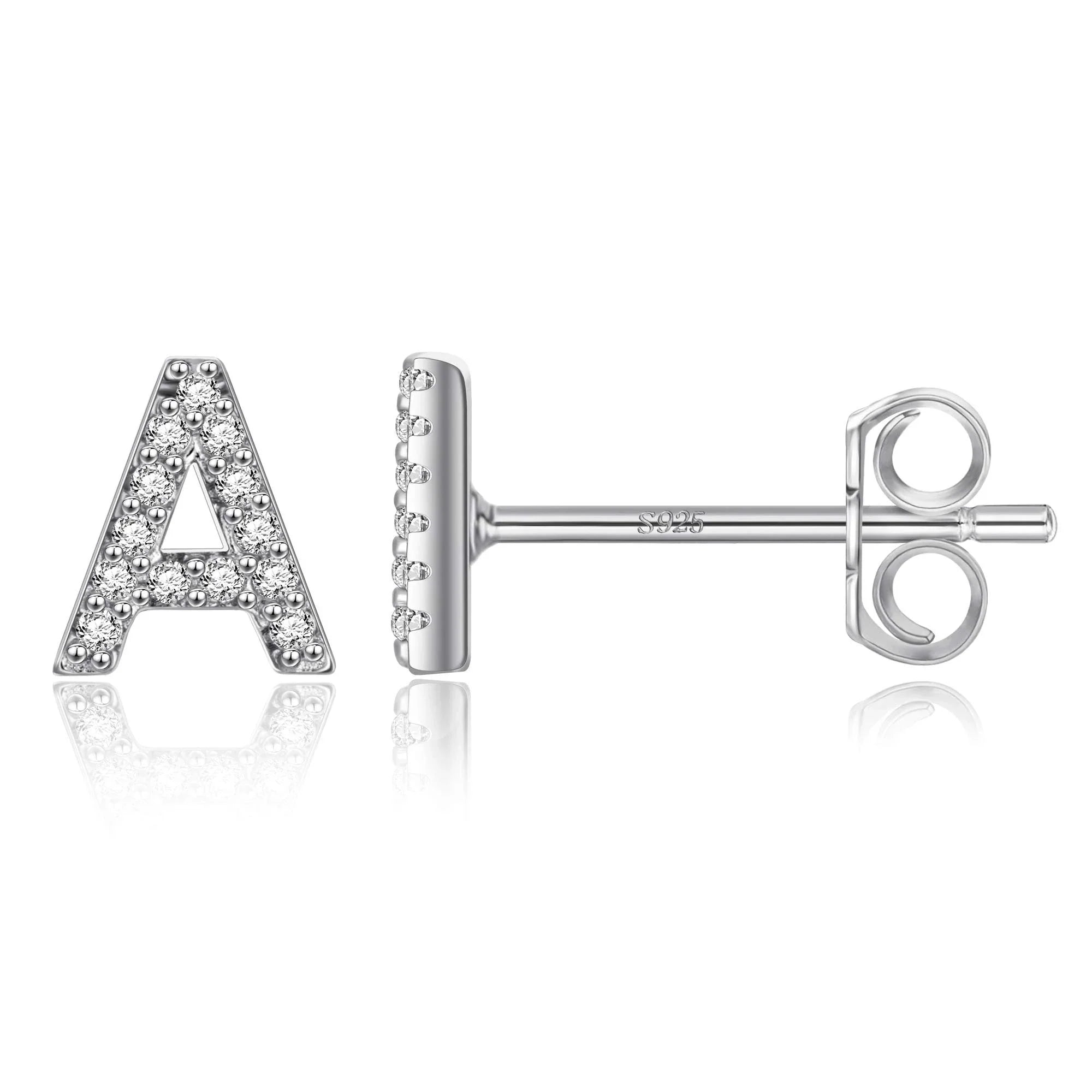 Initialörhängen silver a