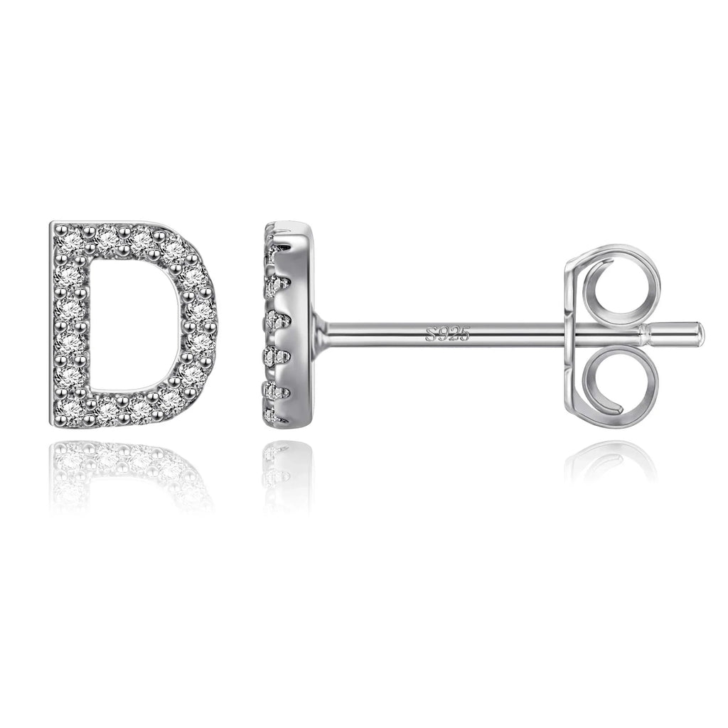 Initialörhängen silver d