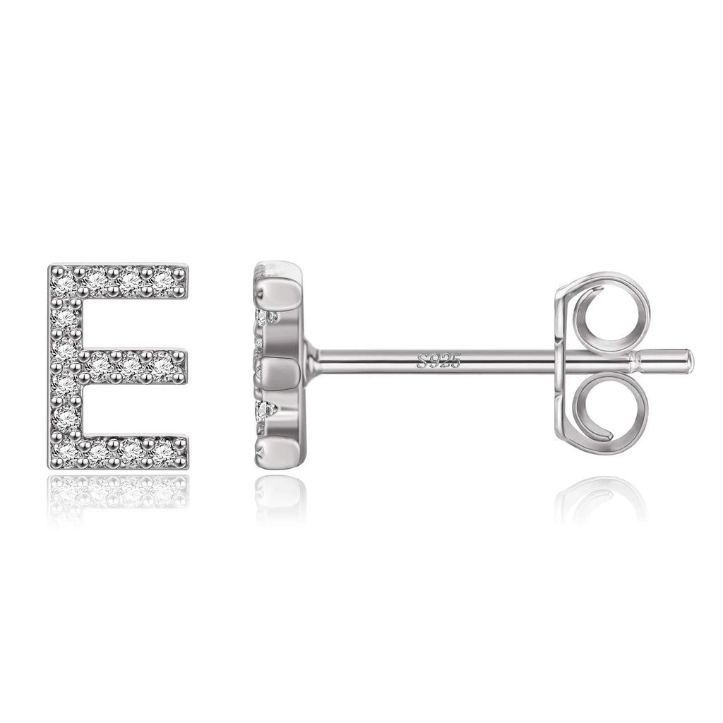Initialörhängen silver e