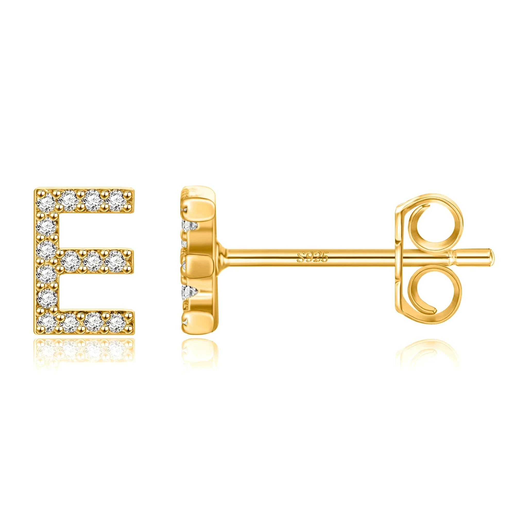 Initialörhängen guld e