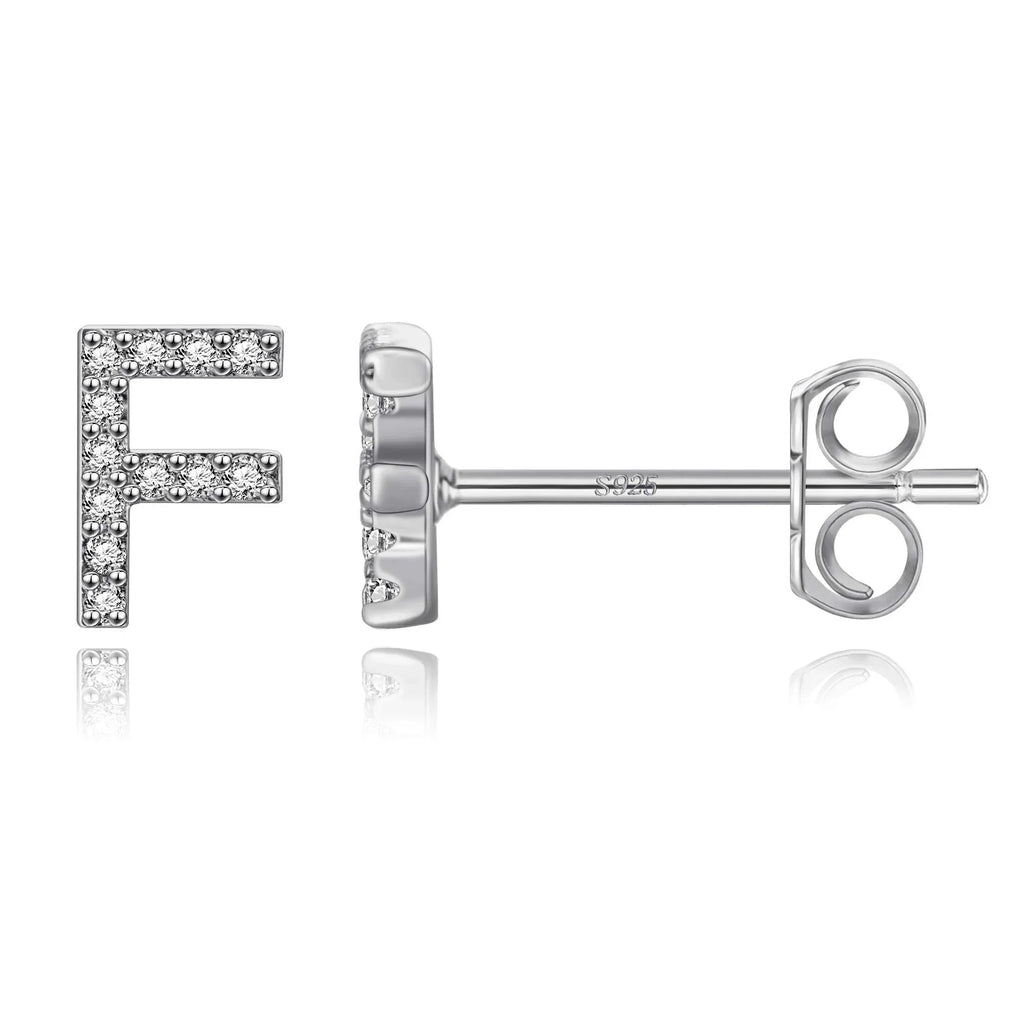 Initialörhängen silver f