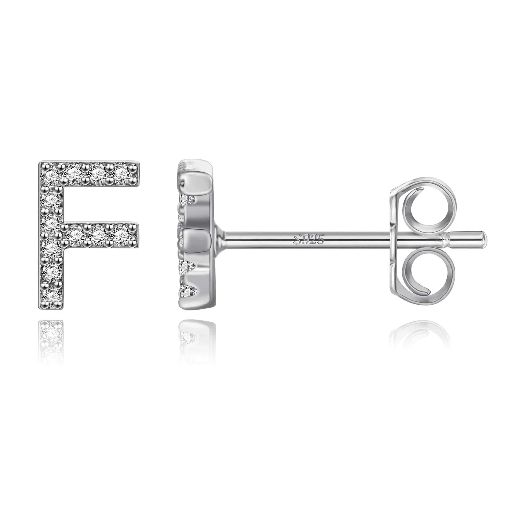 Initialörhängen silver f
