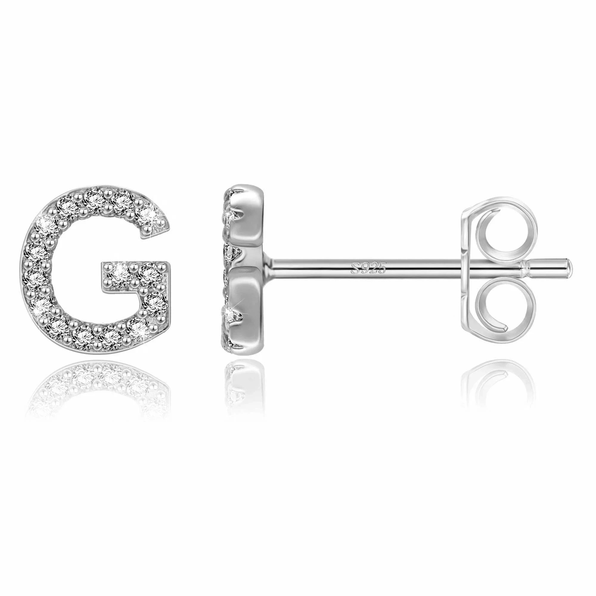 Initialörhängen silver g