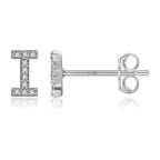 Initialörhängen silver i