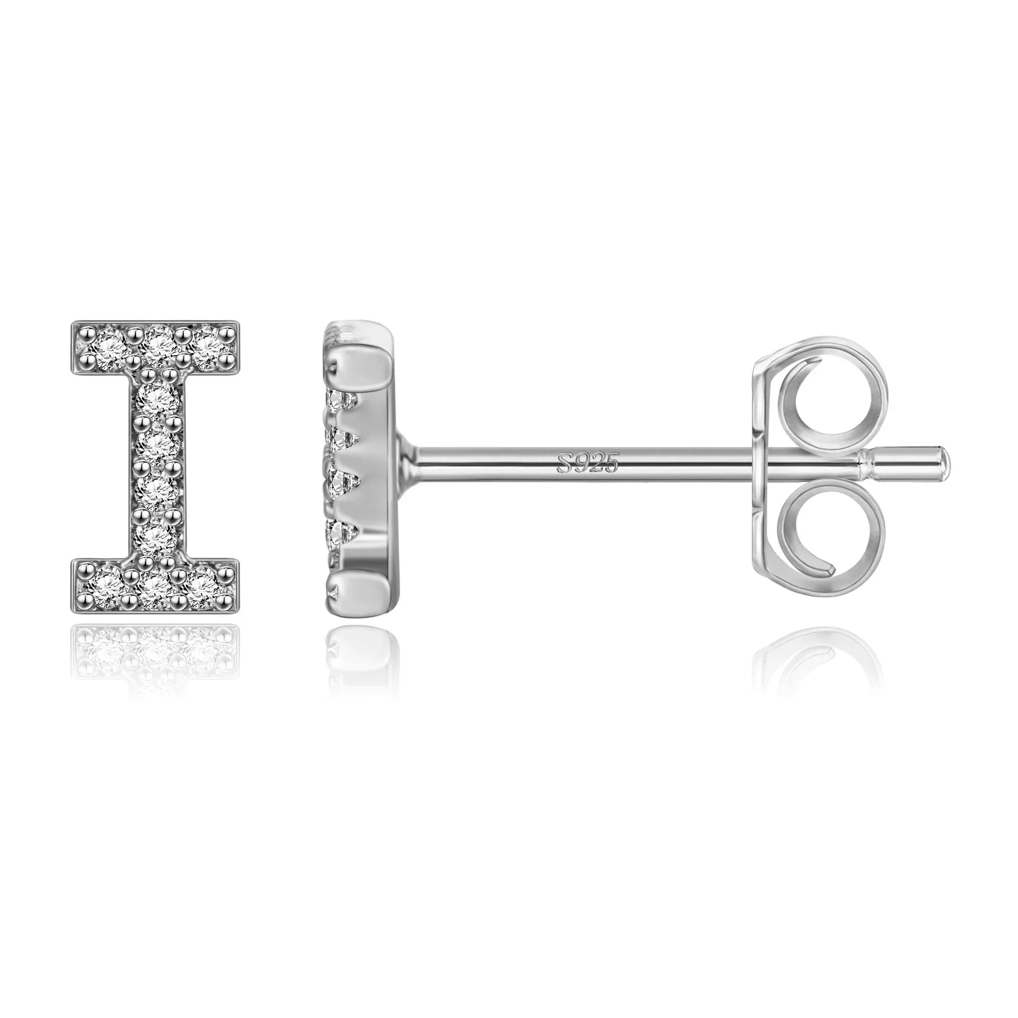 Initialörhängen silver i