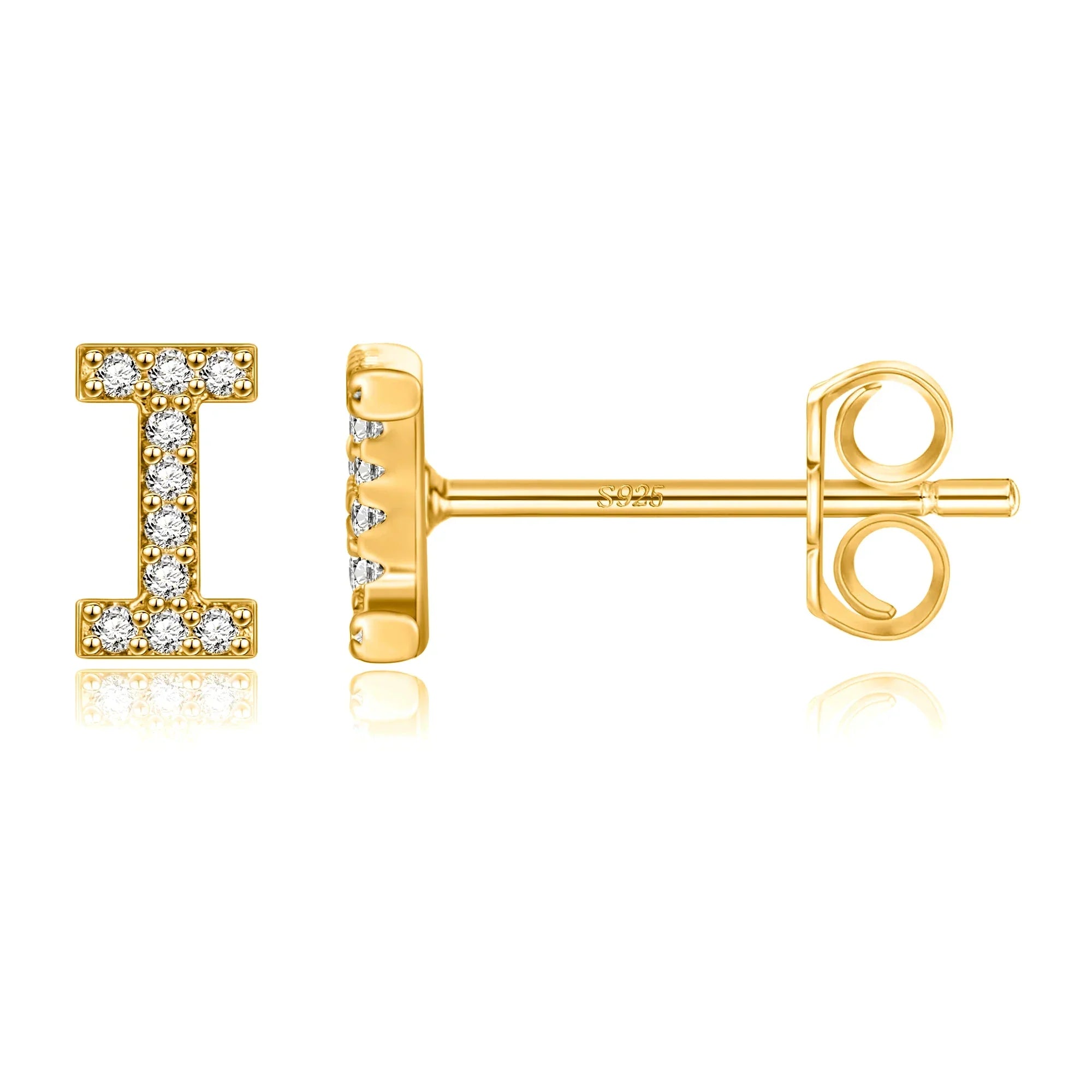 Initialörhängen guld i