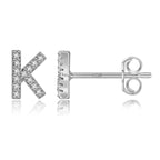 Initialörhängen silver k
