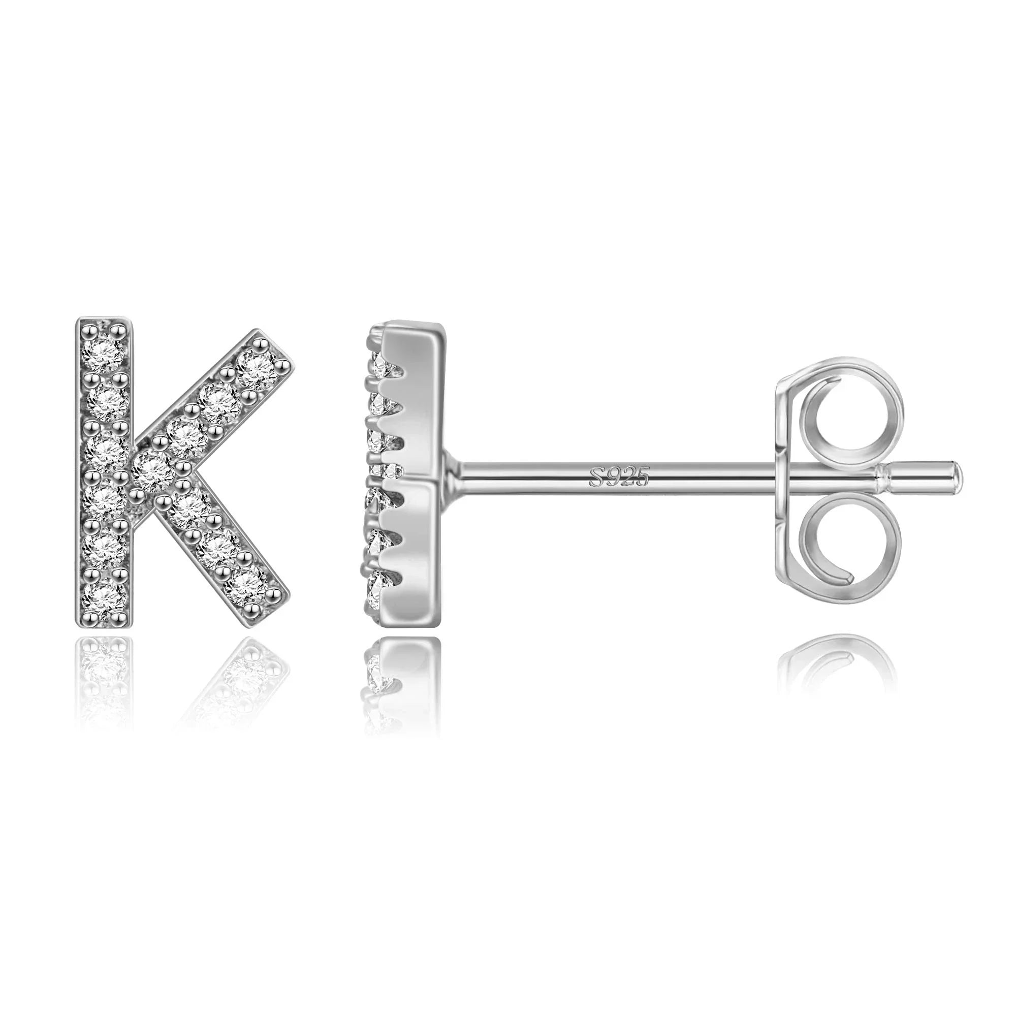 Initialörhängen silver k