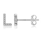 Initialörhängen silver l