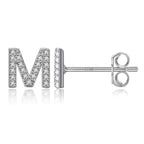 Initialörhängen silver m