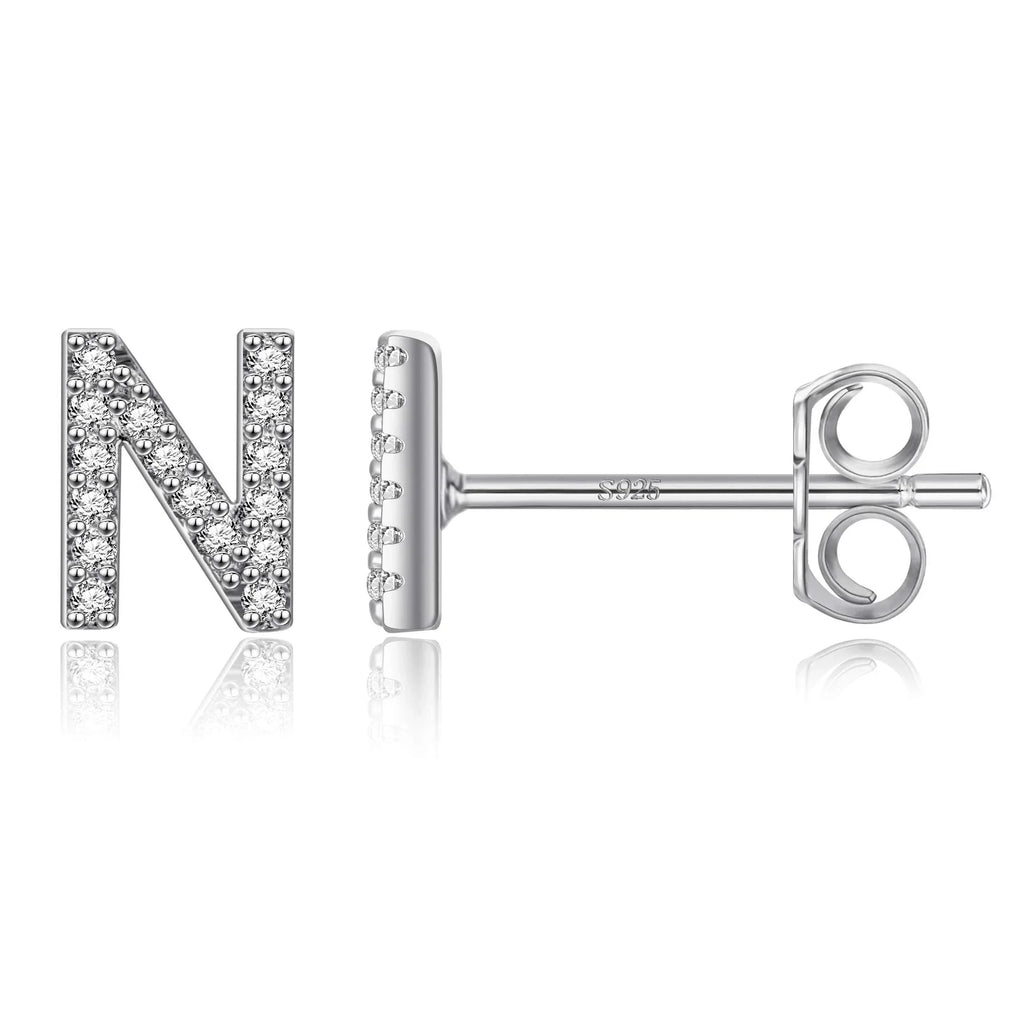 Initialörhängen silver n