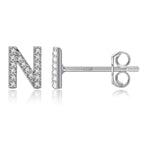 Initialörhängen silver n