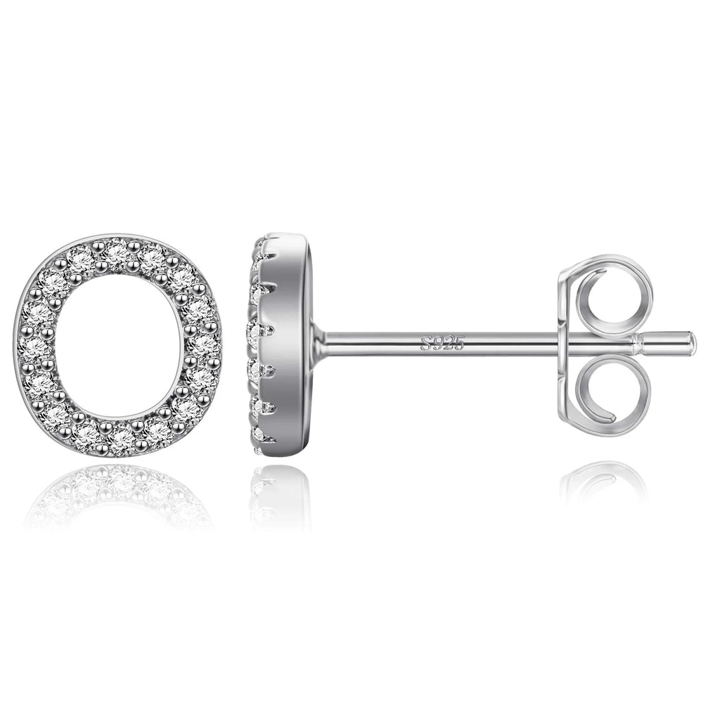 Initialörhängen silver o