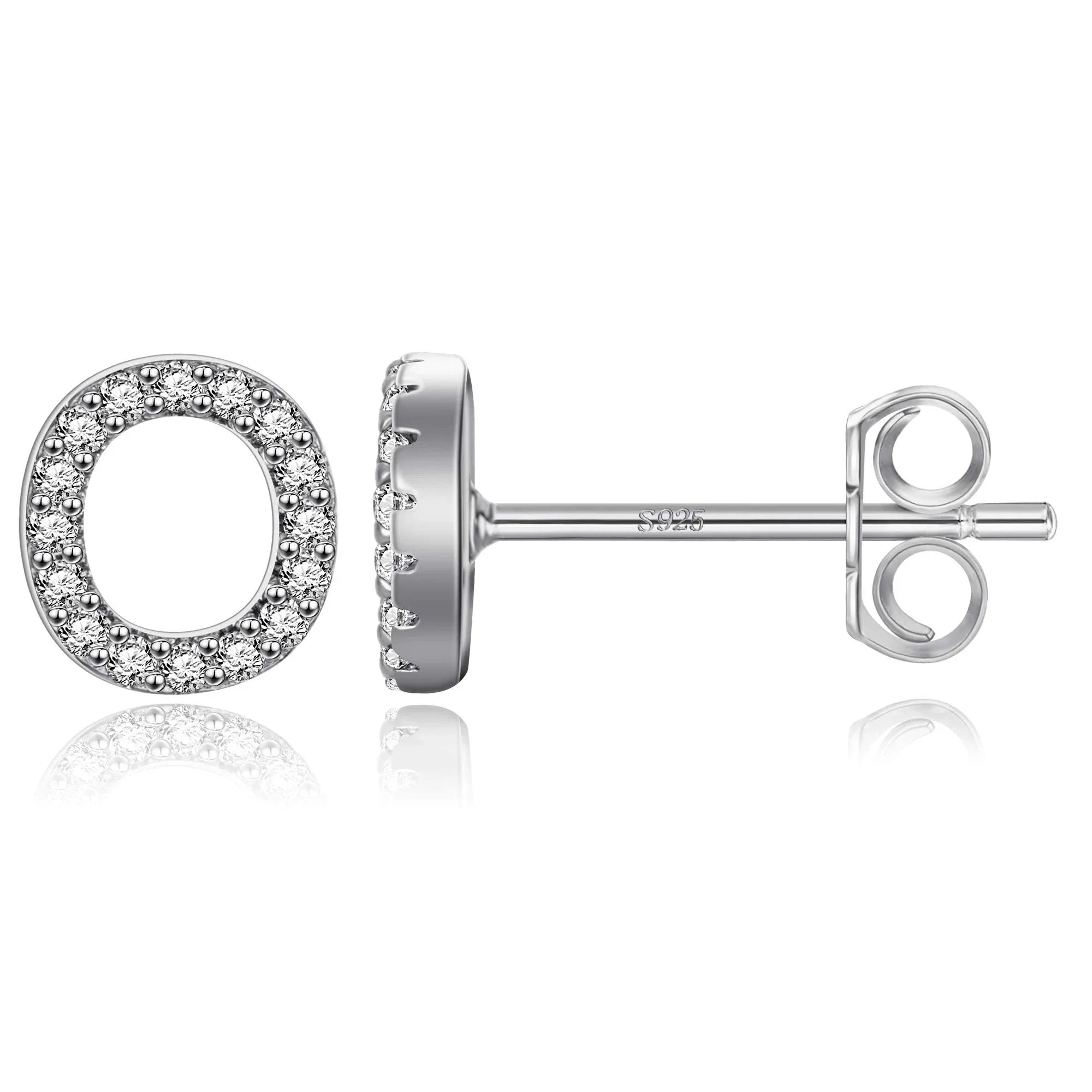 Initialörhängen silver o