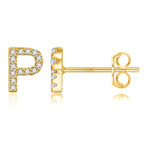 Initialörhängen guld p