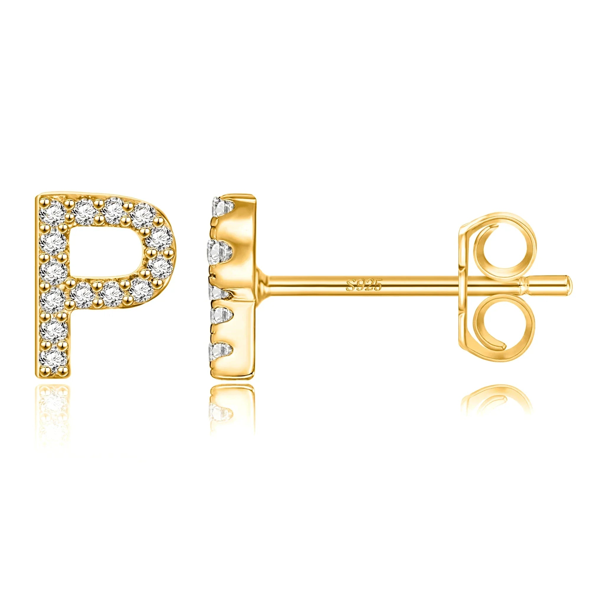 Initialörhängen guld p