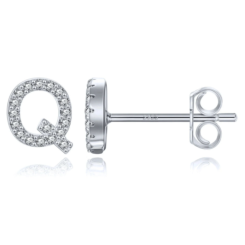 Initialörhängen silver q